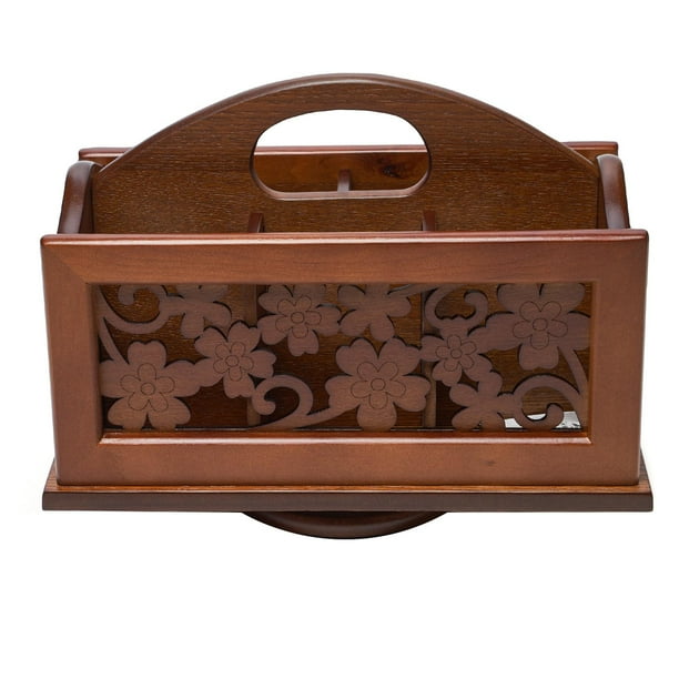 Soporte para control remoto, mesa giratoria, caja de almacenamiento, organizador de escritorio, decoración Trébol de cuatro hojas