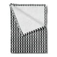 thumbnail image 2 of Geometric Soft Flannel Fleece Throw Blanket, Herringbone Zigzags Stacked Cubes Pattern Greyscale Illustration, Cozy Plush for Indoor and Outdoor Use, 70" x 90", Black Grey and Pale Grey, by Ambesonne, 2 of 5