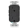 thumbnail image 1 of Leviton T5637-E Cargador de pared USB dual tipo C/C de 30 W (6 A) con salida a prueba de manipulaciones de 15 A Cargador USB para teléfonos inteligentes y tabletas, no para computadoras portátiles, ne, 1 of 1