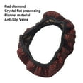 thumbnail image 4 of 1Pc Steering Wheel Cover for Women Bling Bling Crystal Diamond Sparkling Car SUV Wheel Protector Universal Fit 15 Inch (Black with Red Diamond), 4 of 14