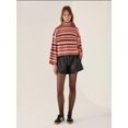 thumbnail image 3 of Striped Turtleneck Cropped Sweater, 3 of 6