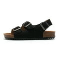 thumbnail image 5 of REgarm Boys' Girls' Sandals Cork Footbed Sandal Comfort Double Buckle Slip On Slippers with Adjustable Back Strap Black,12.5（Toddler/Little Kid/Big Kid), 5 of 7