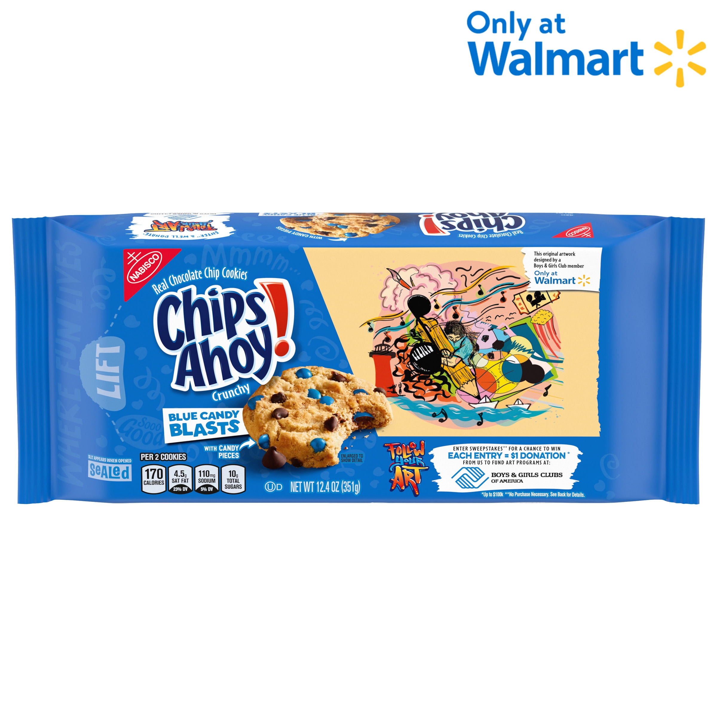 CHIPS AHOY! Blue Candy Blast Chocolate Chip Cookies, Boys & Girls Club