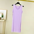 thumbnail image 5 of Gufahion Crewneck Sleepwear for Women Sleeveless Nightgown Tank Night Shirt Soft Sleep Dress, 5 of 6