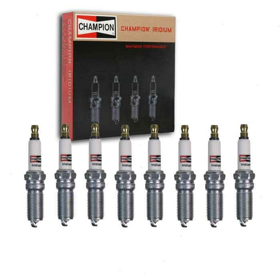 8 pc Champion Iridium Spark Plugs compatible with Cadillac CTS 6.2L V8 2016-2019