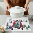 thumbnail image 4 of Placemats Set of 6 Linen Placemats, Washable Kitchen Table Mat, Seasonal Holiday Christmas Place Mats for Party Pattern 17.7*12.6inch, 4 of 6