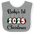 thumbnail image 3 of Inktastic Babys 1st Christmas 2025 Boys or Girls Baby Bib, 3 of 4