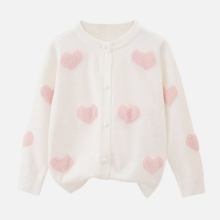 

Xinhuaya Toddler Kid Little Girls Fall Button Front Knit Cardigan Sweater