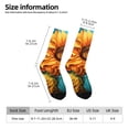 thumbnail image 2 of Fotbe Deep Yellow Colorful Sunflower Calcetas Largas con Estampado para Hombre y Mujer – Calcetas de Compresión Transpirables y Elásticas, Viajar y Uso Diario Talla 5-11, 2 of 6