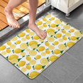 thumbnail image 4 of Yellow Lemon Fruit Slices White Pattern Bathroom Rugs Mat,Non Slip Microfiber Bathroom Rug,Rubber Backing,Soft Bathroom Mats for Bathroom Floor,Tub and Shower,20x32in(50x80cm), 4 of 5