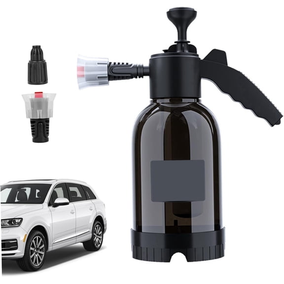DEXIMRO Car Foam Sprayer, 2L Pressure Atomizer Pump Sprayer, Snow Foam Sprayer Bottles, Pump Action Pressure Sprayer for Cleaning, Car Washing (Black)