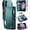 Fashion Blue Green, variant on for Samsung Galaxy S23 Plus/ S23+ Case, 【RFID Blocking】 for Samsung S23 Plus Wallet Case Women Men, PU Leather Magnetic Flip Strap Zipper Card Holder Phone Case for Galaxy S23 Plus, Black