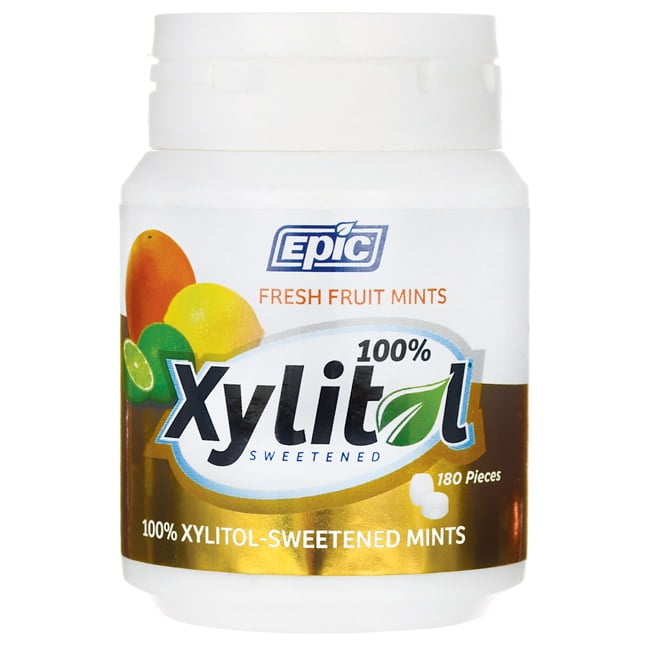 Epic Dental Mints - Fruit Xylitol Bottle - 180 ct