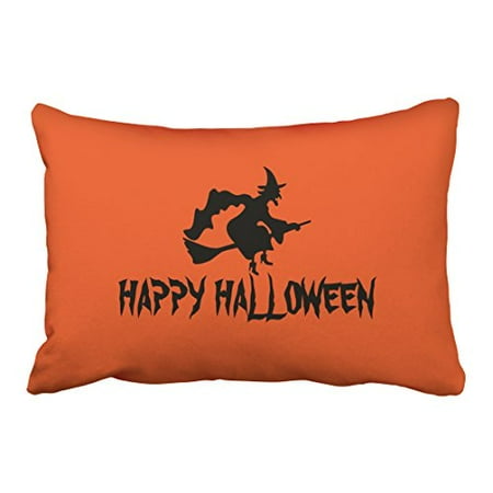 Winhome Simple Vintage Happy Halloween Witch With Her Broom