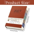thumbnail image 3 of Juaoua 2027 Weekly and Monthly Planner Calendar,Hardcover Leather Cover Annual Plan Notebooks for Daily Writing,Time Management Notebook With Free Planning Stickers,Teacher Essentials, 3 of 5