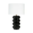 thumbnail image 3 of Sagebrook Home Neutral Textured Modern Ceramic, Bubble Table Lamp, Black, 3 of 9