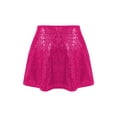 thumbnail image 2 of Haitryli Kids Girls Sequin Skater Skorts Hip Hop Jazz Ballet Dance Pleated Mini Skirts Party Performance Dancewear Hot Pink 8, 2 of 3