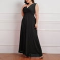 thumbnail image 3 of Robes de Bal d'Été pour Femmes Robe d'Invitée de Mariage Sans Manches à Col en V Robe Grande Taille Robes de Retour à la Maison, 3 of 5