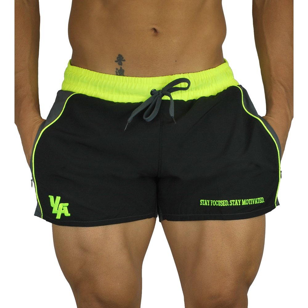 YoungLA youngla men's bodybuilding gym running shorts 101 large neonstrap