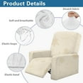 thumbnail image 5 of Xixirimido Snowflake Beige Printed Recliner Slipcover Stretch Reclining Chair Covers 4 Pieces Non Slip Recliner Sofa Slipcovers with Pocket Lazy Boy Chair Cover for Pet Kid, 5 of 8