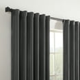 thumbnail image 4 of Eclipse Fresno Blackout Curtain Panel, Back Tab Window Curtain, Thermaweave, (1 Panel), 52 In Wide x 84 In Long, Charcoal, 4 of 5