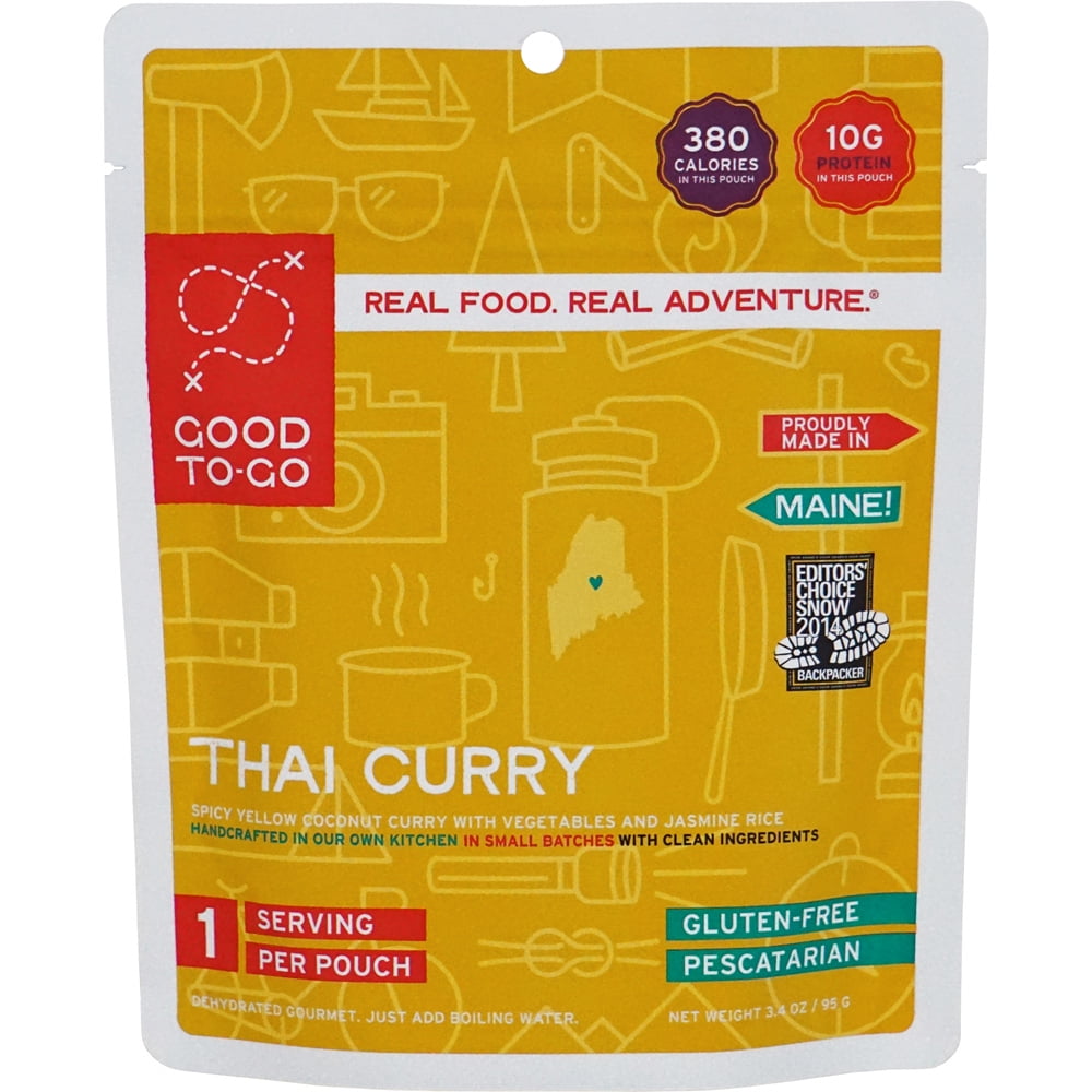 GOOD TO-GO Weekender 3-Pack Variety #1 | 2 Entrees + 1 Breakfast | Thai Curry, Granola, Mexican Quinoa Bowl | Dehydrated Backpacking and Camping Food | Gift Ideas | Easy to Prepare