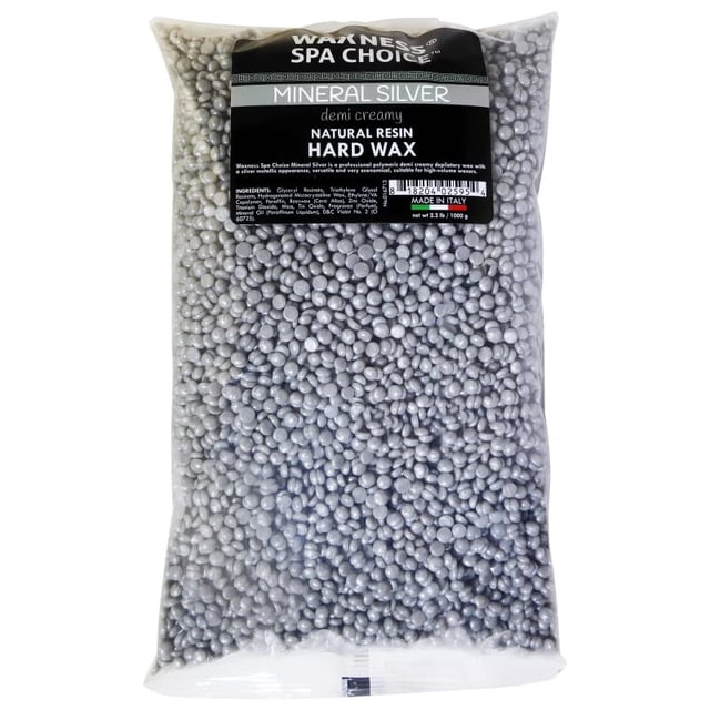 Cera depilatoria Waxness Spa Choice, plata mineral, 1 kg