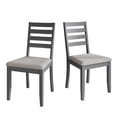 thumbnail image 4 of Castle Place Classic Wooden Dining Chair, Set of 2, Grey, 4 of 8