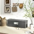 thumbnail image 6 of Costway 43” Folding Ottoman Bench with Storage Chest & Pocket End of Bed Bech End of Bed Bech with Divider Dark Gray, 6 of 11