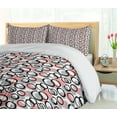 thumbnail image 5 of Ambesonne Geometric Duvet Cover Sets, Brushstroke Circle Art, 2-Queen, Blush Grey, 5 of 7