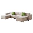 thumbnail image 3 of U Shaped Sectional Sofa Couch,Modern Upholstered Sofa Couch with Convertible Chaise and Pillows,Modular Fabric Sofa Couch for Living Room Office Apartment,Beige, 3 of 7