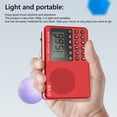 thumbnail image 5 of Lotpreco Multi-Function Radio FM/AM/SW Multi-Band Radio Portable Bluetooth Speaker MP3 Player can be Operated by Rechargeable Lithium Battery/3 AA Batteries Support TF Card/U Disk,Red, 5 of 7