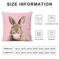 thumbnail image 5 of Leisuo Pink Animal Bunny Gum Decorative Throw Pillow Case Decorative Cushion Cover Standard Square white, 5 of 5