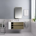 thumbnail image 2 of Better Homes & Gardens Brushed Golden Aluminum Frame Wall Mount Mirror Medicine Cabinet, 2 of 8