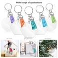 thumbnail image 2 of 50pcs Acrylic Keychain Blanks Circle Hexagon Pendant Charms DIY Keyring Pendants, 2 of 6