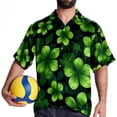 thumbnail image 4 of Saint Patrick's Day Men's Casual Button Down Short Sleeve Hawaiian Printed Summer Beach Shirts, 4 of 6