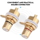 thumbnail image 2 of Montaje En Panel Rca De Cobre Chapado En Oro Conector Hembra De Conector De Audio 2 Piezas Kearding EL008352-00, 2 of 6
