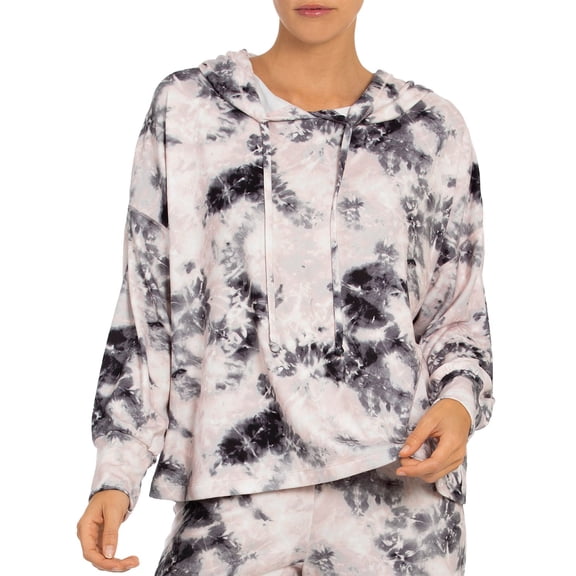 Midnight Bakery Women’s Diego Tie Dye Hoodie, Orange, X-Small