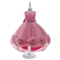 thumbnail image 2 of Vestido infantil con tutú de malla y flores para espectáculo infantil grande, 2 of 6