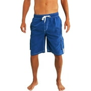 NORTY Big & Tall Men's Quick Dry Swim Trunks Board with Lining & Secure Cargo Pockets