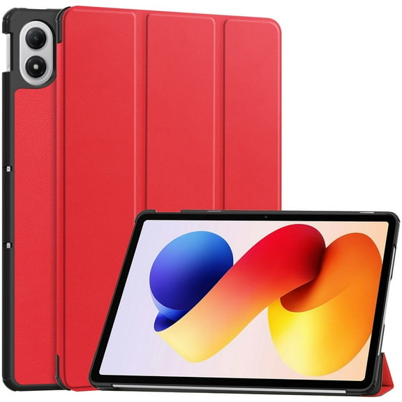 DWaybox Slim Case for Xiaomi Redmi Pad 2 Pro 12.1 inch 2025 Model, Folio Smart Cover with Auto Wake/Sleep, Adjustable Kickstand & Lightweight Shockproof Hard Shell -Red
