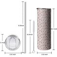 thumbnail image 5 of 20oz Light Pink Christmas Gnome Pattern Skinny Tumblers Stainless Steel Tumbler with Lid and Straw,Vacuum Insulated Double Wall Travel Tumbler Cups with Cleaning Brush for Coffee,Tea, 5 of 6