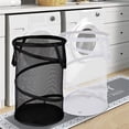 thumbnail image 4 of WinWay Collapsible Mesh Spiral Large Capacity Storage Laundry Hamper Clothes Basket,White, 4 of 8