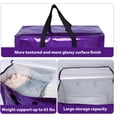 thumbnail image 3 of 6 Pack Moving Bags Heavy Duty, Extra Large Moving Bags, Moving Supplies, Storage Bags with Handles and Zippers, Waterproof Totes for Storage Space Saving Packaging Shipping and Travel(Purple), 3 of 7
