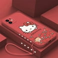 thumbnail image 2 of Funda de teléfono de dibujos animados Hello kitty para Samsung Galaxy, S24, S23, S22, S21, S20 Ultra FE, S10, 4G, S9, S10E, Note 20, 10, 9 Plus, con cordón, 2 of 5
