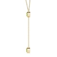 thumbnail image 2 of Angara Collier Péridot Naturel - Collier Style Lariat Péridot Rond 2,8 ct en Or Jaune 14K pour Femmes, 2 of 8