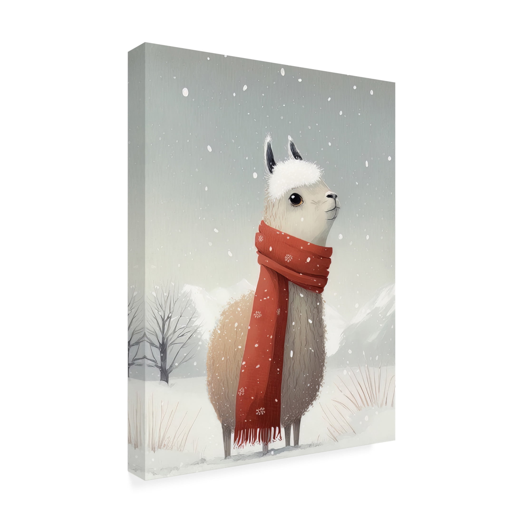 Canvas Wall Art - Bilge Paksoylu 'Lama 3' Wall Art for Living Room, Bedroom, or Office Décor by Trademark Fine Art - 35 x 47 Inches