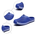thumbnail image 5 of Mens Slippers,Couples Solid Color Bag Toe Breathable Non- Slippers for Outdoor Indoor,Slippers for Men,Blue,9, 5 of 9