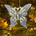 thumbnail image 4 of Flat Butterfly Christmas Hanging Decorations - Acrylic Butterfly Ornaments, Festive Christmas Home Decor, Souvenir Gifts, Colorful Butterfly Xmas Tree Ornament, 3*3.5in/7.6*9cm, C, 4 of 5