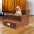 thumbnail image 3 of Durable Dog Stairs Ladder Non-slip Toys Design Removable Zipper Cover Dark Brown, 3 of 8